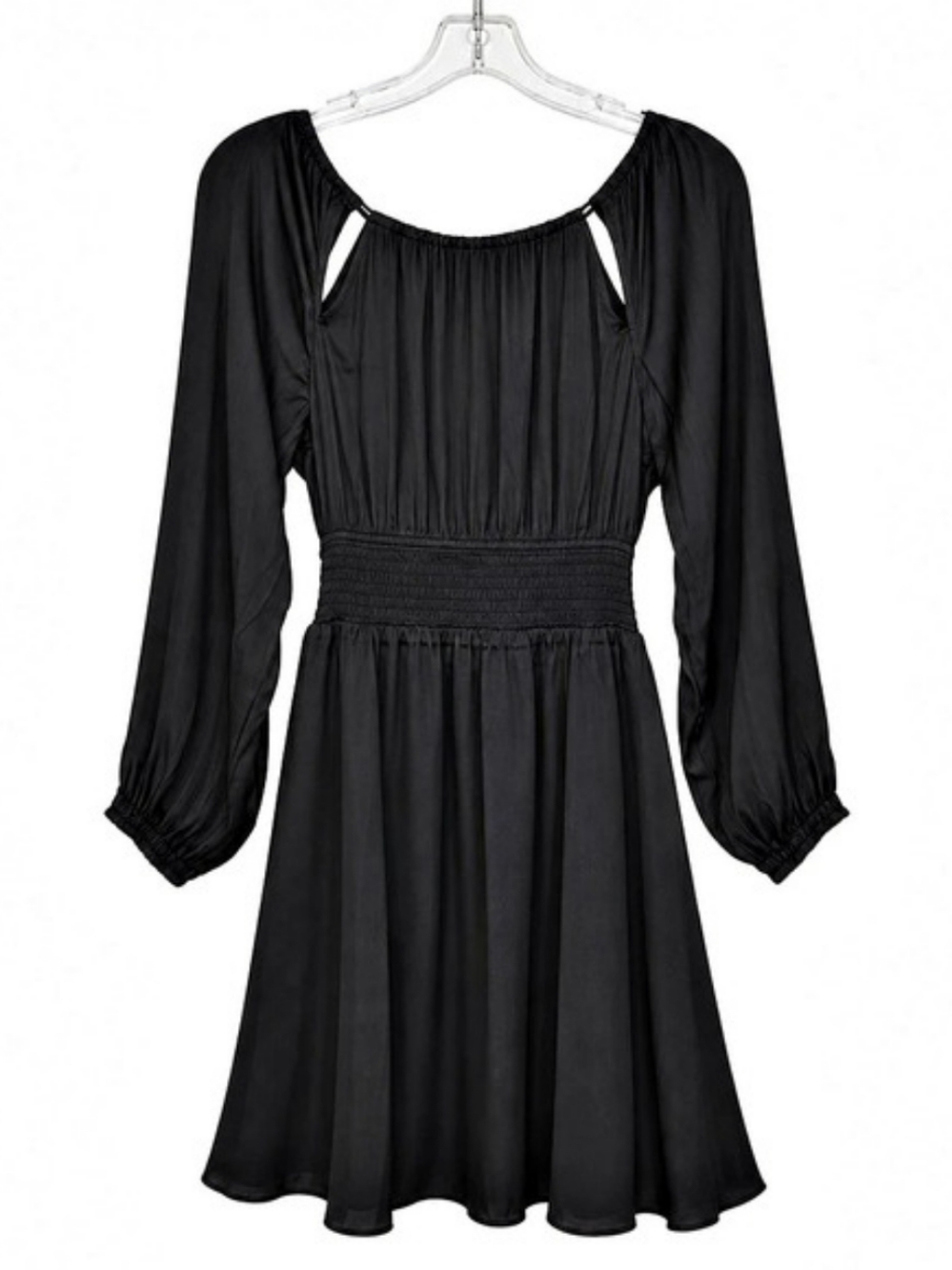 Black Long Sleeve Mini Dress By Promesa